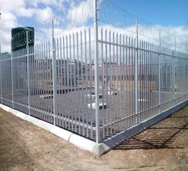 Palisade fenced equipment compound